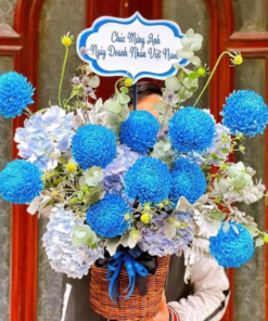 Lẵng hoa chúc mừng
