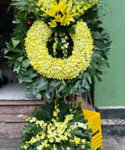 VÒNG HOA TANG LỄ 2 TẦNG