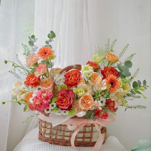 Hoa khai trương để bàn