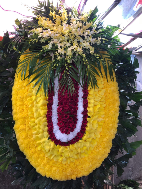 Hoa chia buồn cúc tươi lan vàng