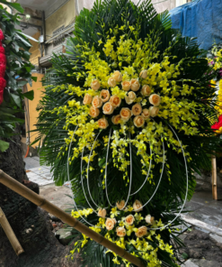 vòng hoa tang lễ sang trọng
