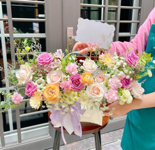 lẵng hoa hồng chúc mừng sinh nhật